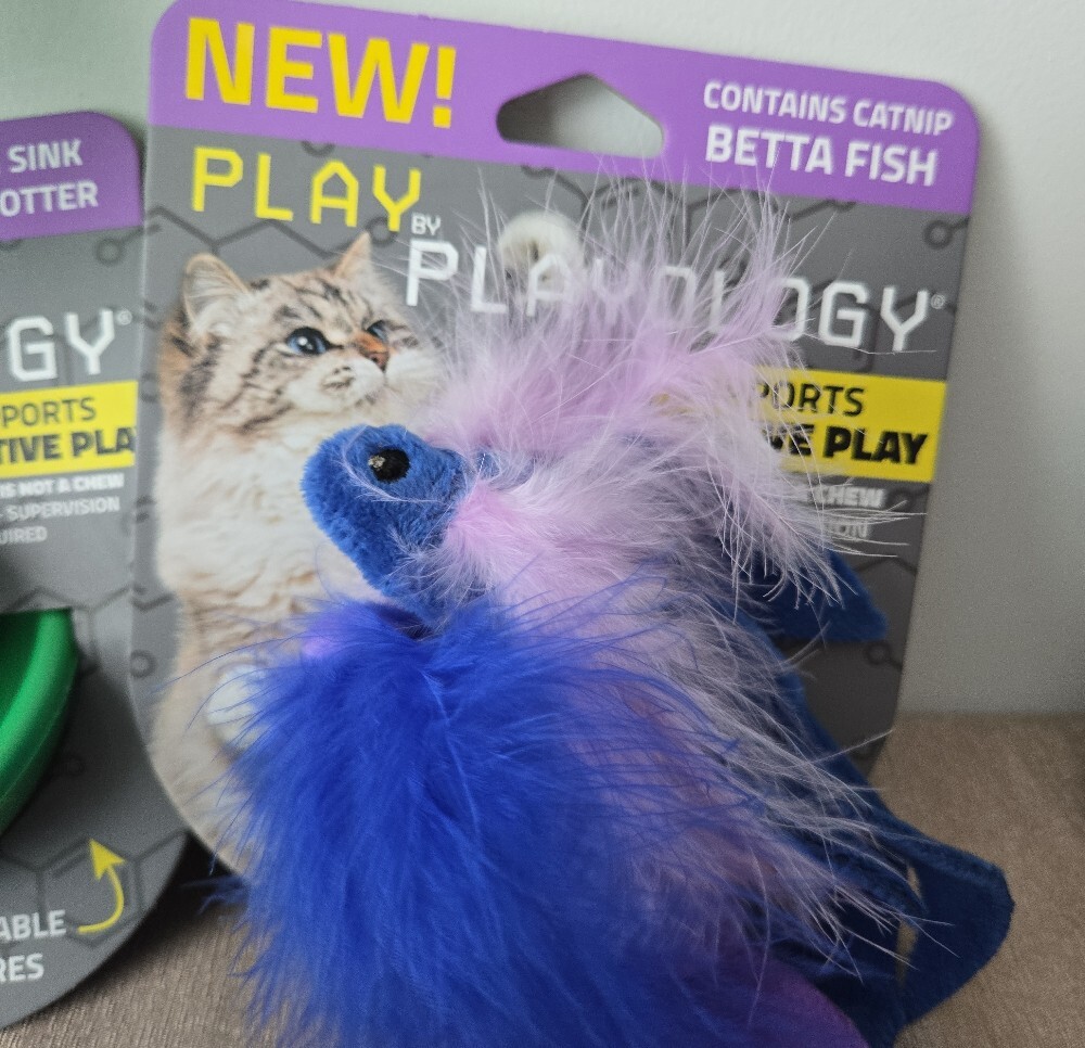 Playology Cat Toy Bundle (3‑Pack) – Catnip Betta Fish + Teeter Totter, New - Picture 6 of 7